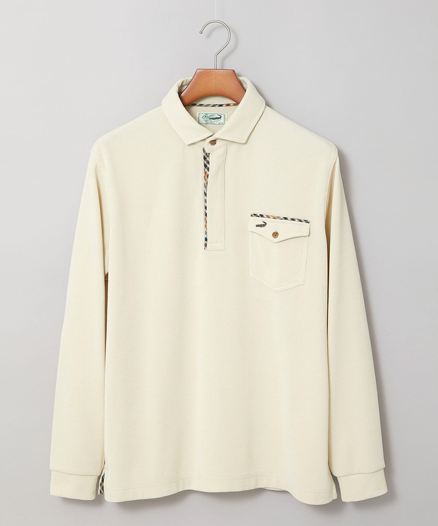 起毛 共襟 ポロシャツ