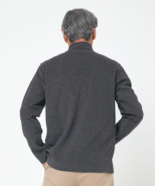 ハイネック リブ カットソー