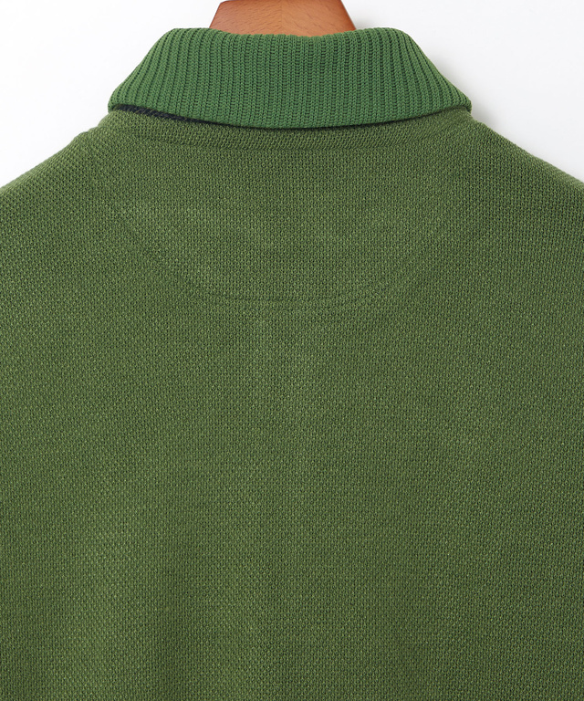 鹿の子 リブ 切り替え トレーナー【日本製生地】