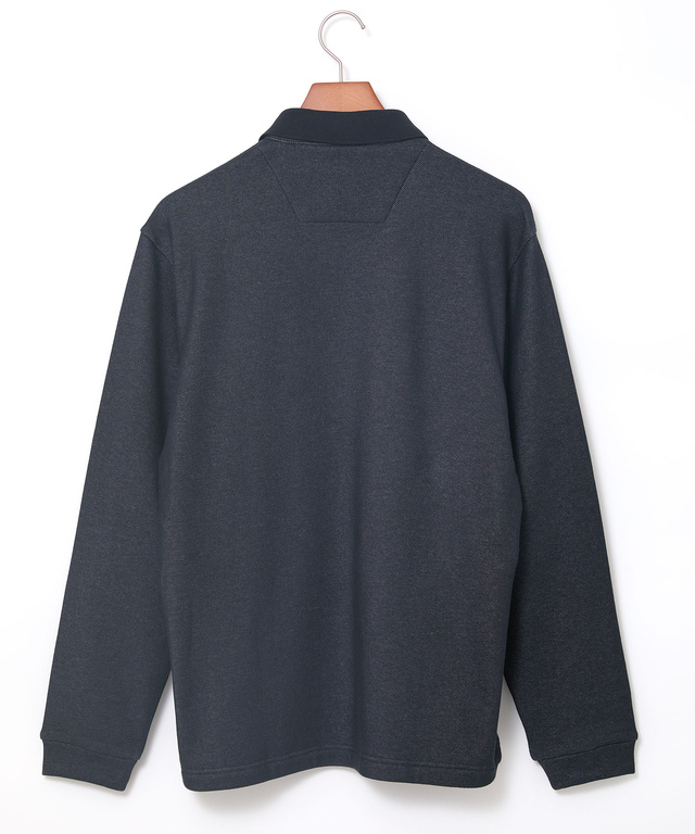 チェック柄 プリント ポロシャツ