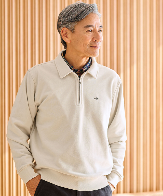 ハーフジップ ポロ トレーナー