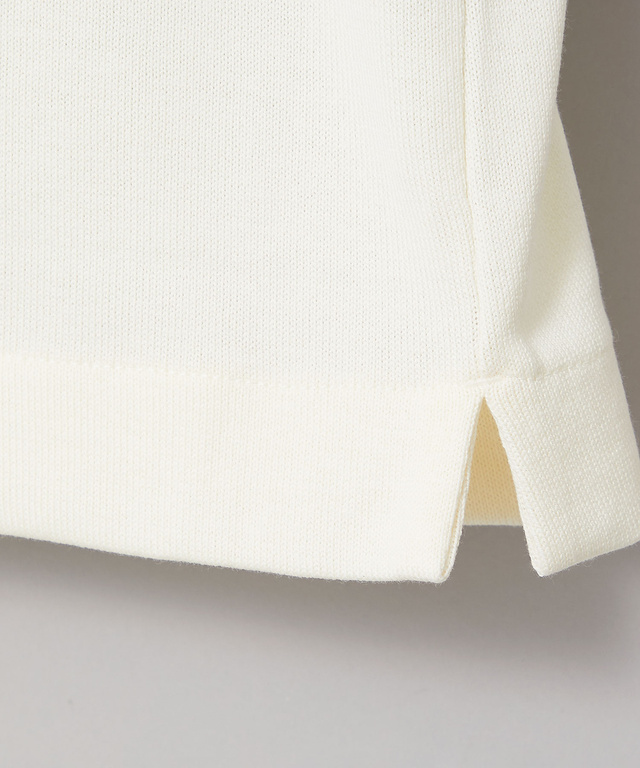 パネルボーダー ジップ ポロシャツ