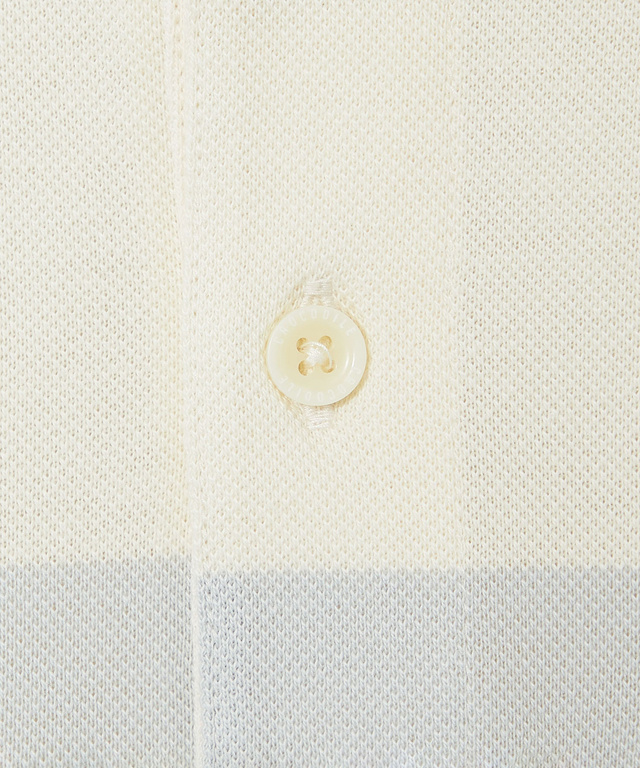 パネルボーダー 長袖ポロシャツ【日本製生地】