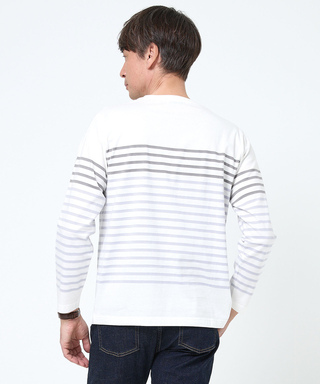 マリンボーダー ポケット付き Tシャツ