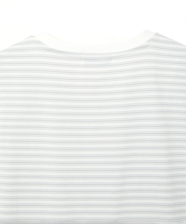 ボーダー クルーネック Tシャツ【接触冷感】【UV加工】