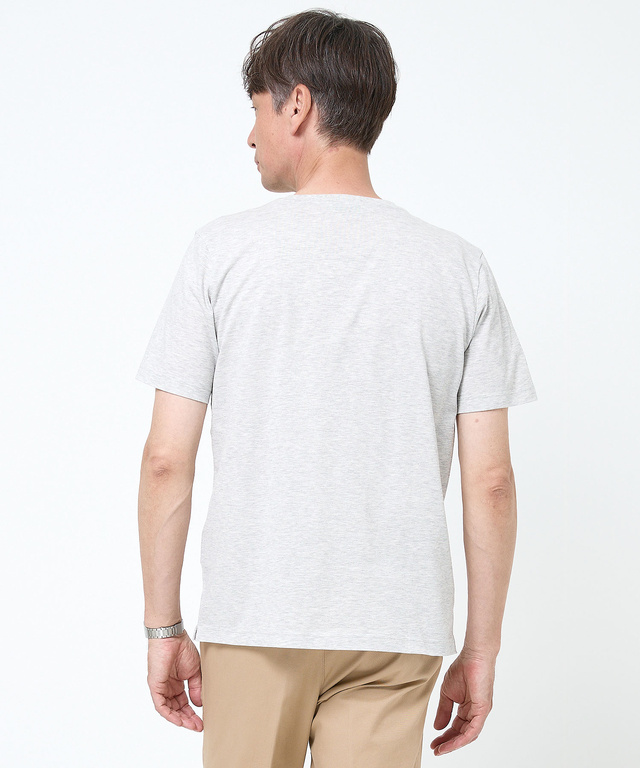 スノーコットン パネルチェック Tシャツ【接触冷感】