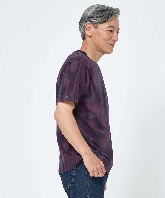 マリンボーダー クルーネック Tシャツ