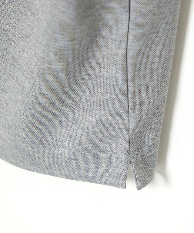 変形ネック ボーダーリブ Tシャツ