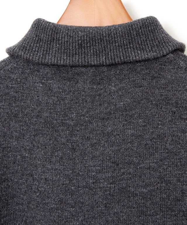 ウールブレンド 裏付き カーディガン