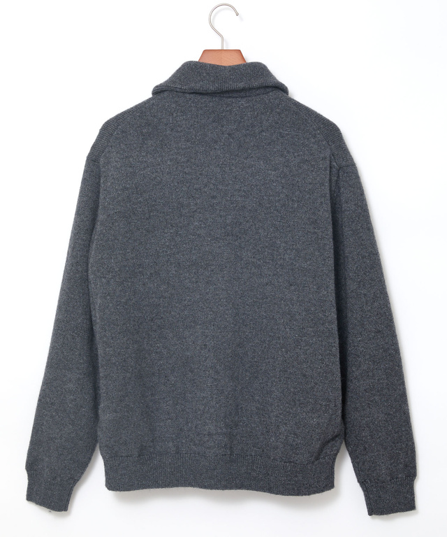 ウールブレンド 裏付き カーディガン