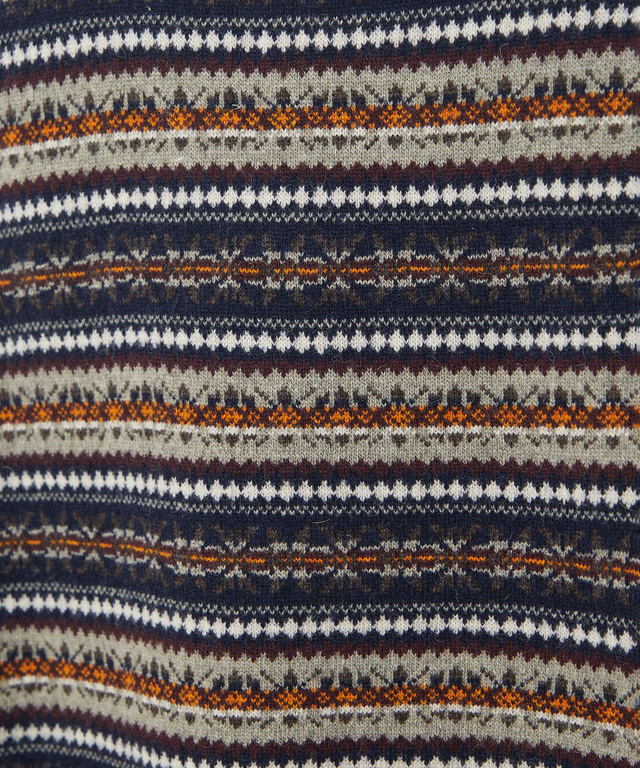 ウール フェアアイル柄  Vネック ベスト【手洗いOK】