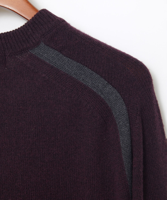 ウールブレンド ヘンリーネック ニット【手洗いOK】