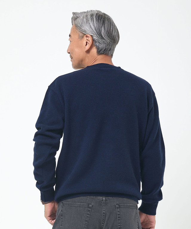 ラムウール マルチパターン ニット