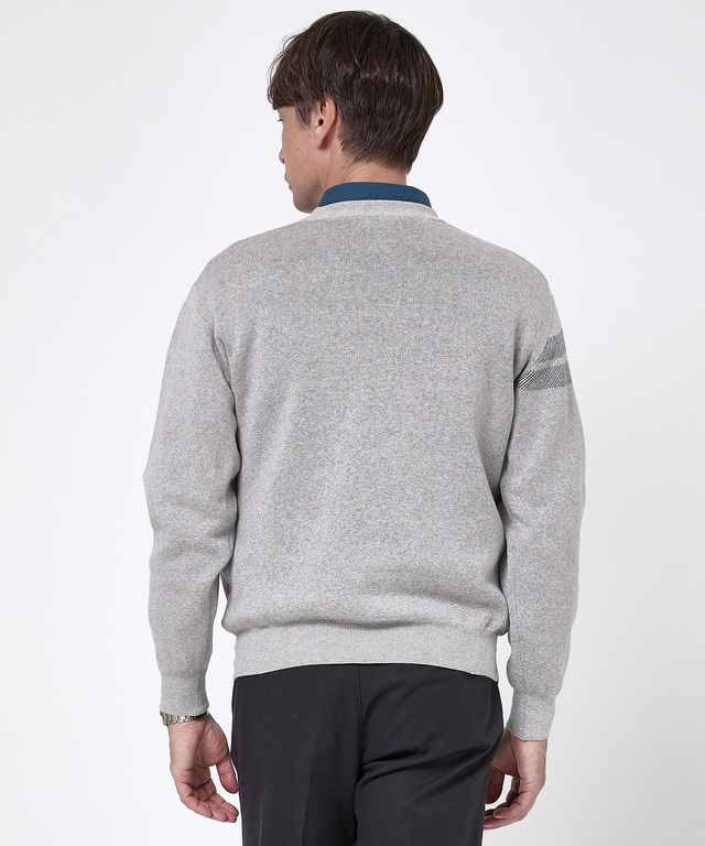 カシミヤブレンド チェック柄 ニット【手洗いOK】