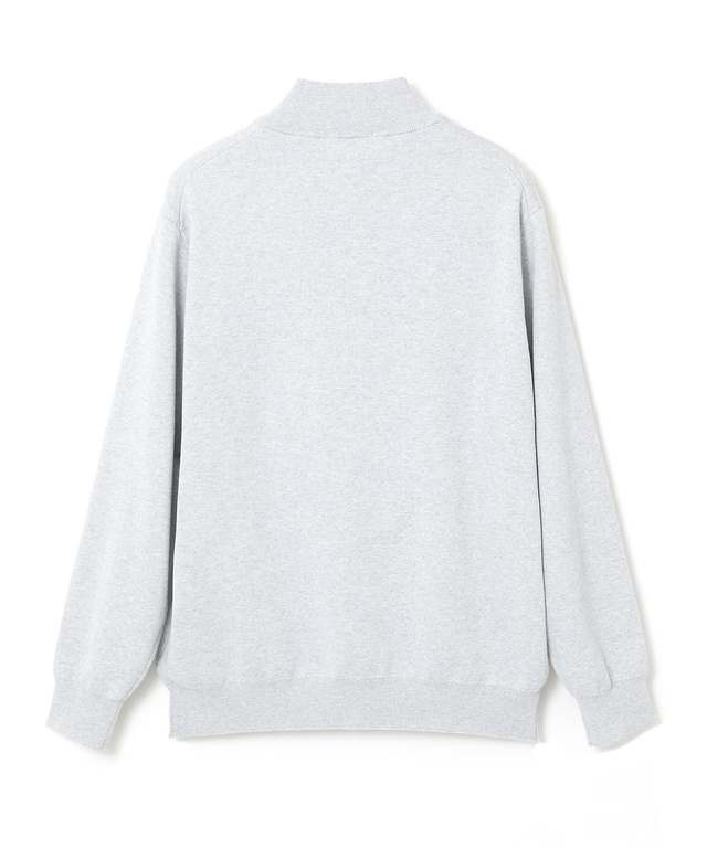 スタンドカラー スウェットライク カーディガン 【手洗いOK】