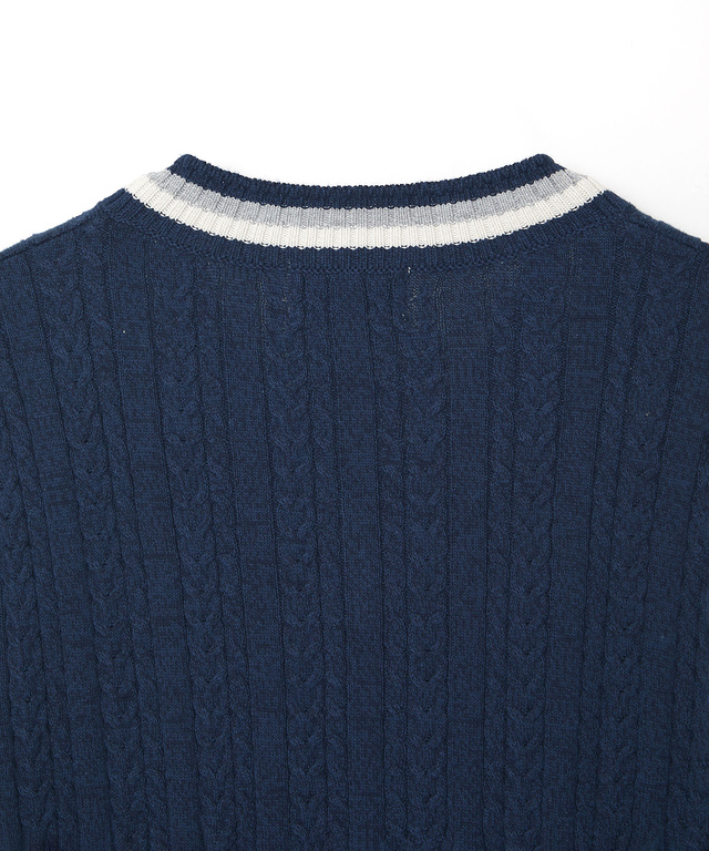 ケーブル チルデン ニット【手洗いOK】