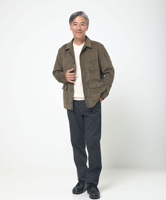 ステンカラー 微起毛 ブルゾン