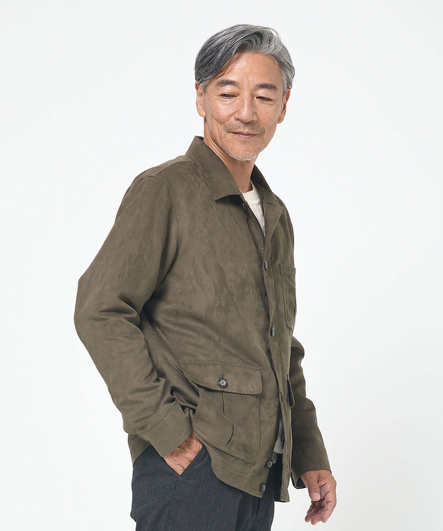 ステンカラー 微起毛 ブルゾン