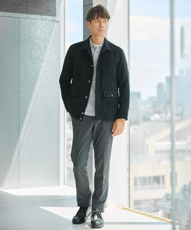 ステンカラー 微起毛 ブルゾン