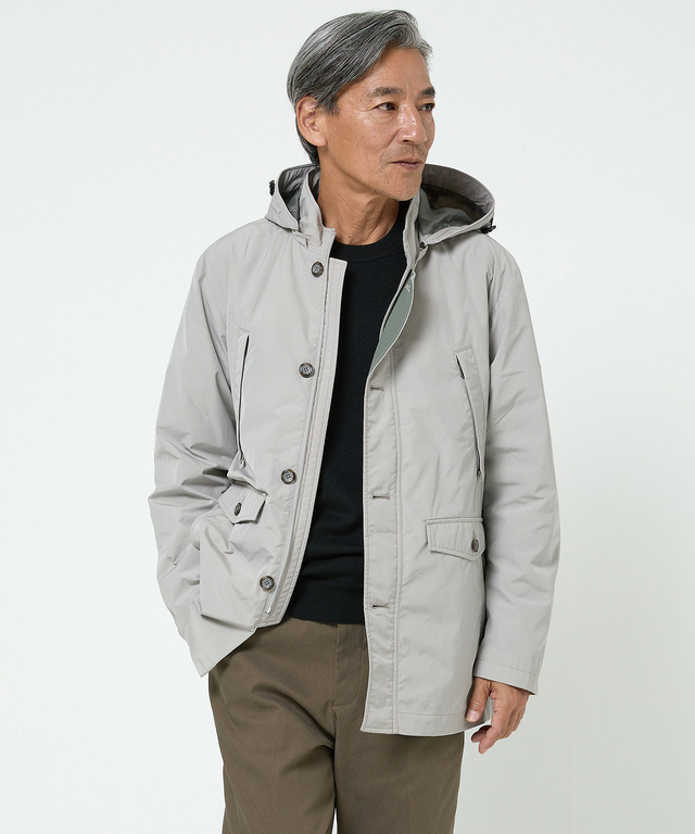 タフタ フード付き マウンテン パーカー