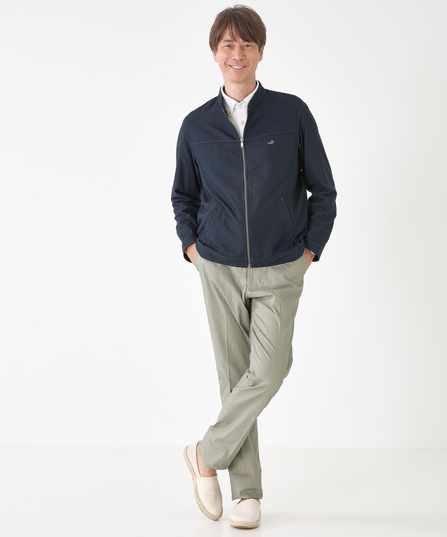 カラミ織り ストレッチ ブルゾン