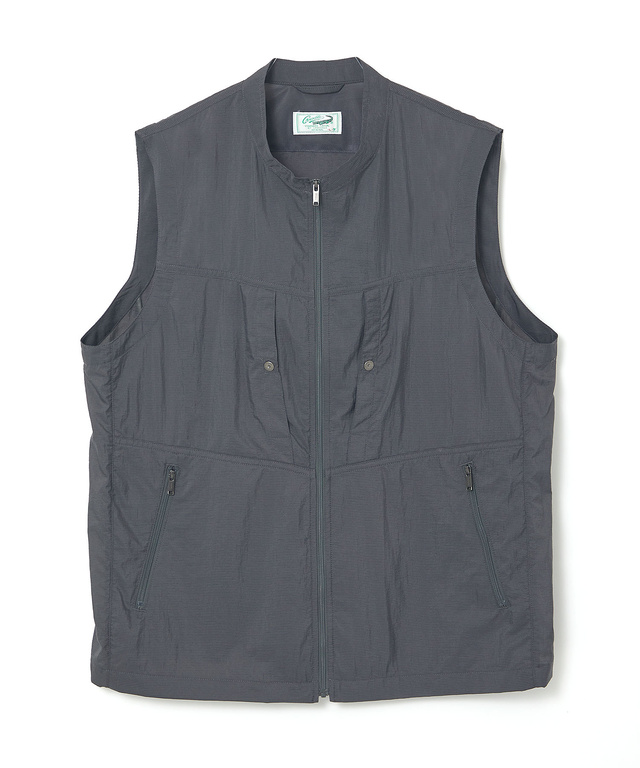 ナイロン マルチポケット ジップベスト
