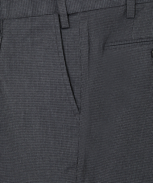 千鳥柄 微起毛 タックパンツ