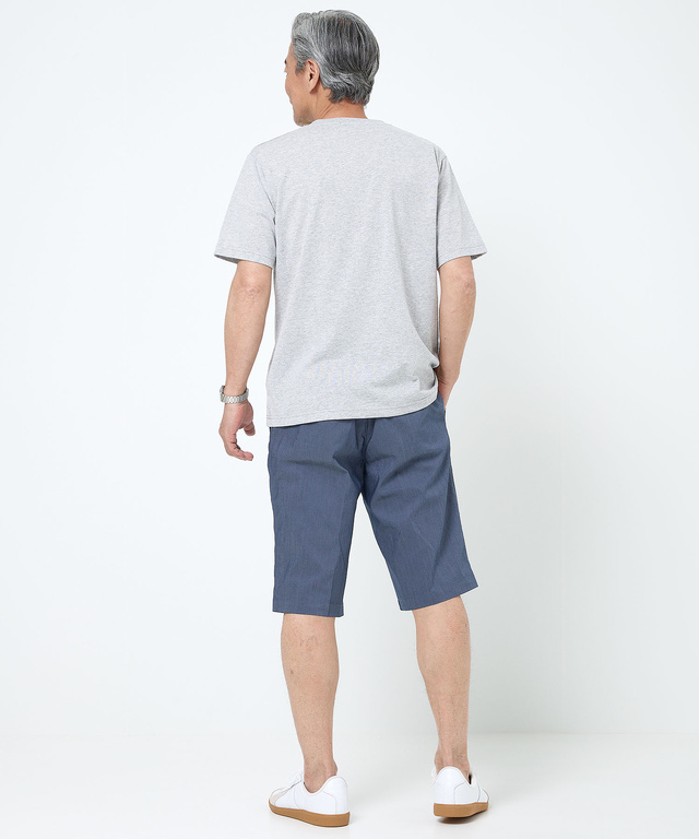 デニムライク ストレッチ ショートパンツ