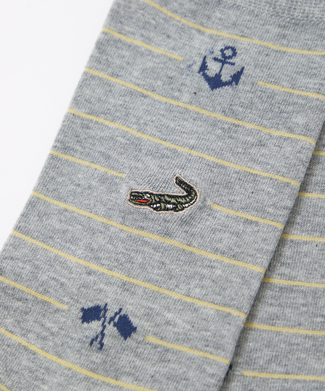 マリンモチーフ 細ライン ソックス