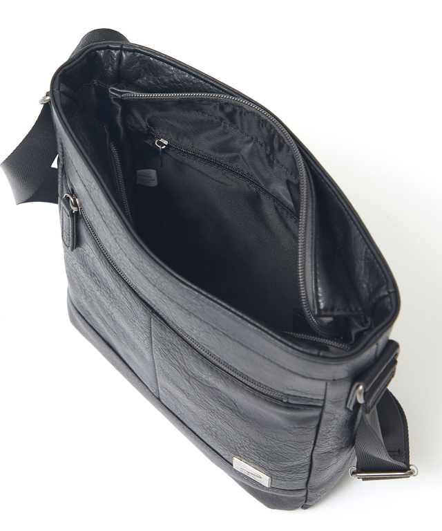 合成皮革 縦型 ショルダーバッグ