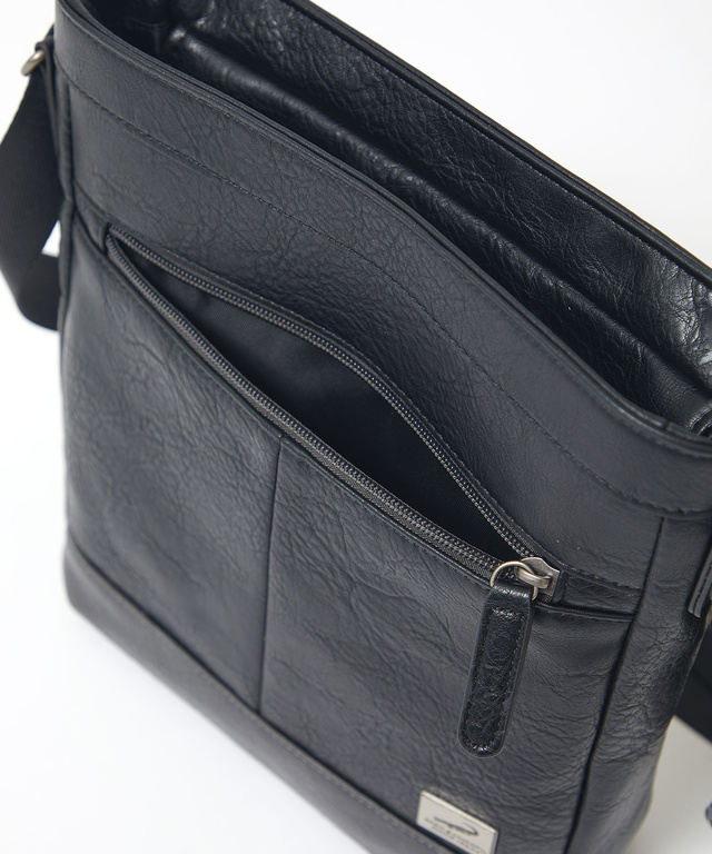 合成皮革 縦型 ショルダーバッグ