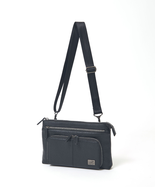 合成皮革 ウォレットショルダー バッグ