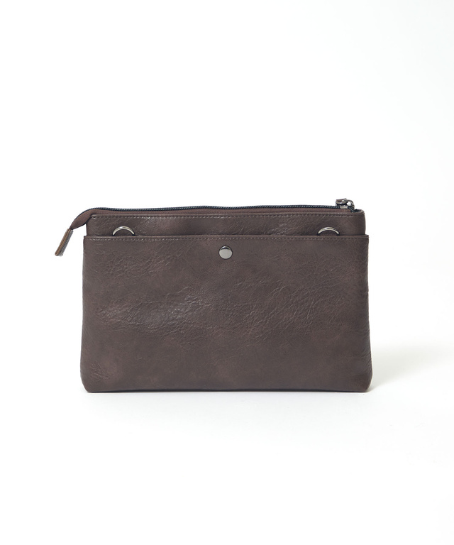 合成皮革 ウォレットショルダー バッグ