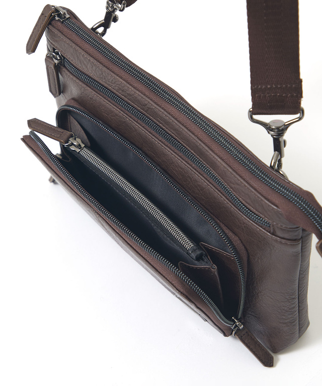 合成皮革 ウォレットショルダー バッグ