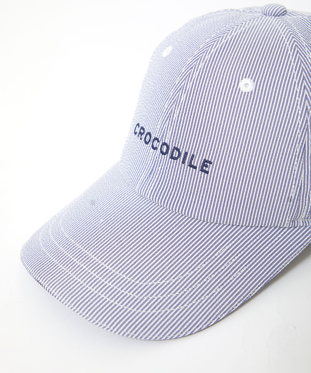 シアサッカー ロゴ刺繍 キャップ【UV加工】