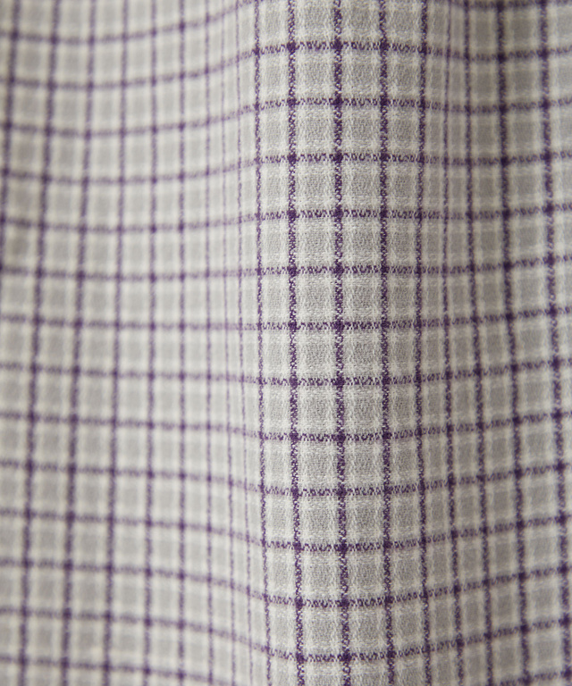 コットン チェック柄 ブラウス