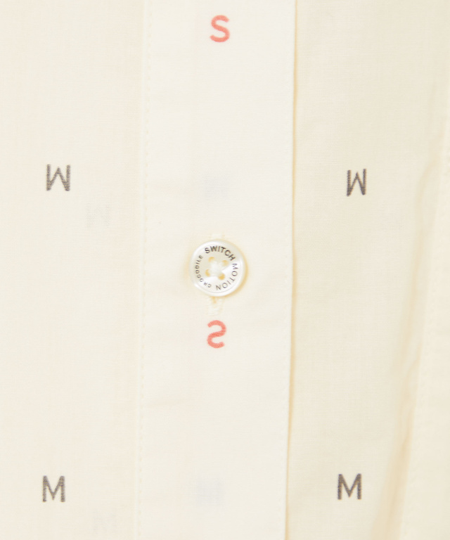 ロゴプリント サイドスリット ブラウス