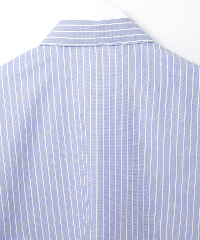 コットンブロード ストライプ柄 ブラウス