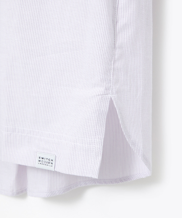 ストライプ柄 微起毛 ブラウス