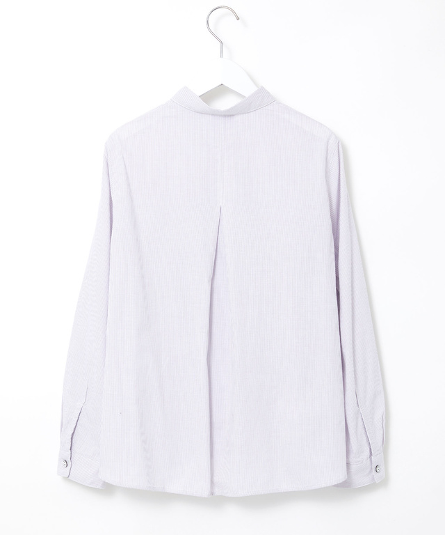 ストライプ柄 微起毛 ブラウス