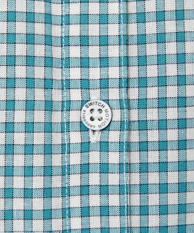 ラウンドカラー ギンガムチェック柄 ブラウス