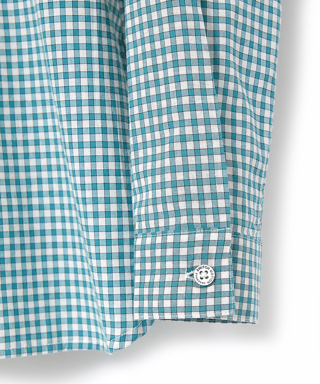 ラウンドカラー ギンガムチェック柄 ブラウス