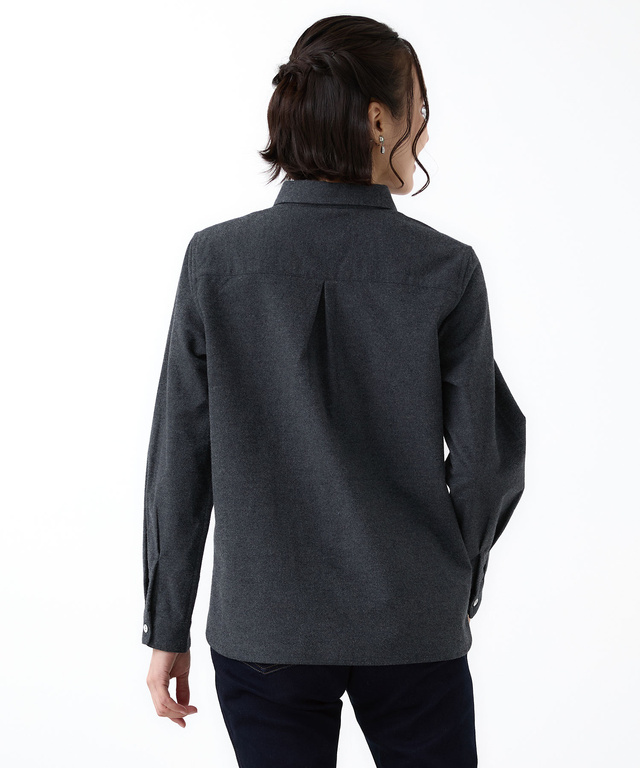 フランネル コットン ブラウス