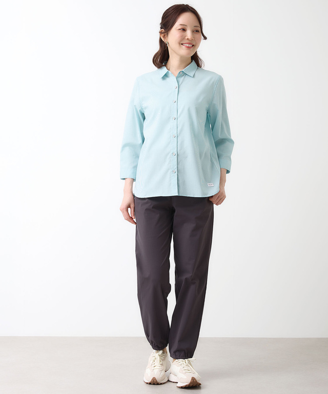 ノンアイロン コットン 7分袖 ブラウス【シワになりにくい】