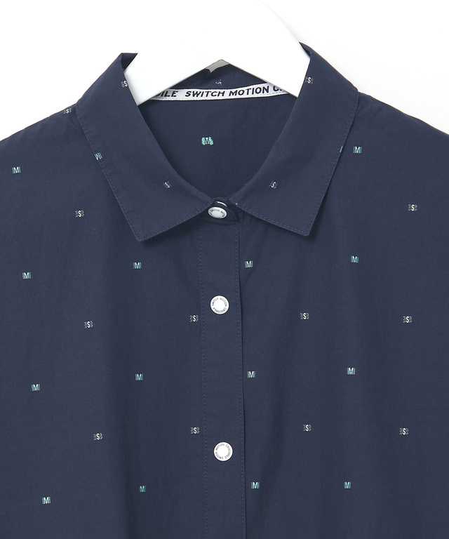 ロゴ ジャカードドビー ブラウス