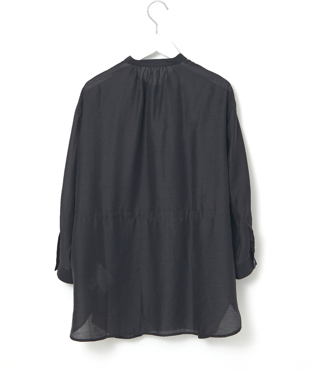 スタンドカラー シアー シャツ ジャケット