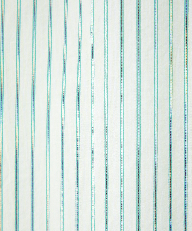 スノーコットン ストライプ 七分袖 シャツ【接触冷感】