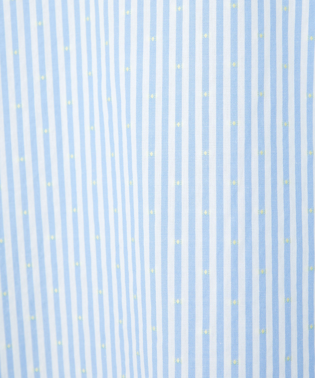 スノーコットン ストライプ スキッパー ブラウス【接触冷感】