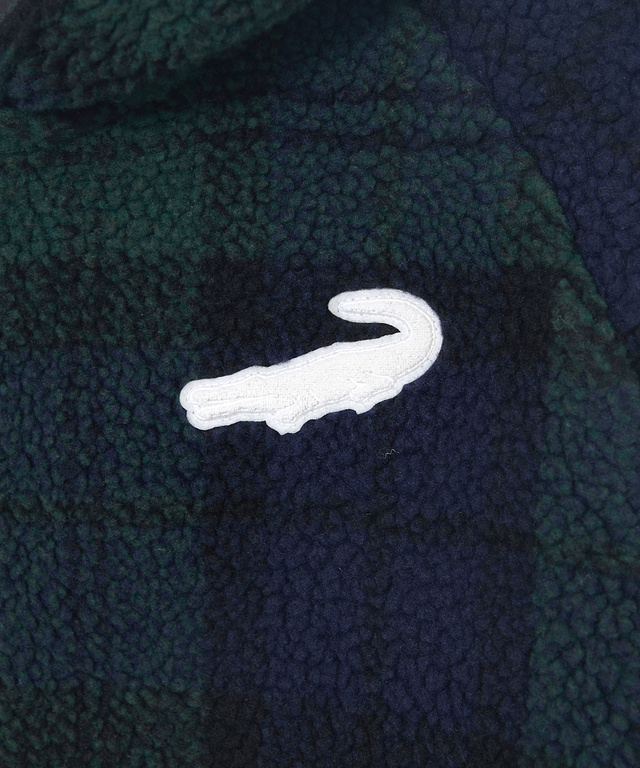 チェック柄 フリース パーカ【洗濯機洗いOK】