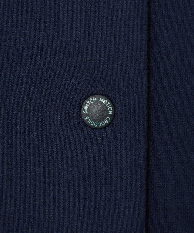 ロゴワッペン ノーカラー カーディガン